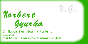 norbert gyurka business card